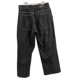 VTG 90s On the Brink Wide Leg Loose Fit Black Jeans Men's 36X30 Big Pockets